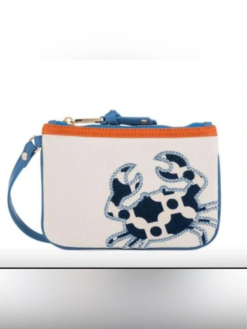 Spartina 449 May River Seaside Case/Rope Wristlet Zipper Closure Crab